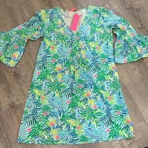 Lilly Pulitzer Tropical Print Dress - Blue, Green, Pink